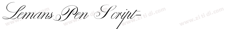 Lemans Pen Script字体转换